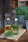 Homemade thyme syrup (for coughs)