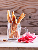 Puff pastry sticks with bacon