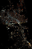 San Diego, USA and Tijuana, Mexico at night, satellite image