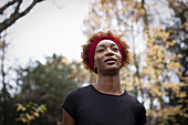 Young woman in park