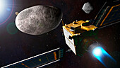 NASA DART asteroid mission, illustration