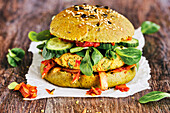 Vegan protein burger