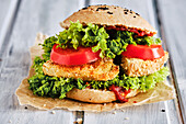 Veganer Sellerieschnitzel-Burger