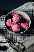 Blackberry ice cream