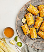Sweetcorn with lime and miso butter