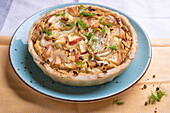 Vegan fennel and apple quiche