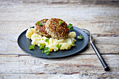 Millet meatballs with mashed potatoes