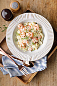 Prawn risotto with dill