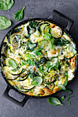 Oven cooked colourful vegetable omelette