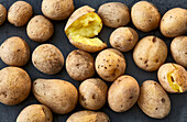 Potatoes boiled in their skins (full frame)