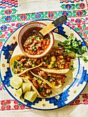 Tacos al Pastor - Tacos nach Schäferart mit Schwein und Ananas (Mexiko)