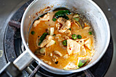 Thai chicken curry with aubergine