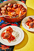 Albóndigas - Mexican meatballs in tomato sauce