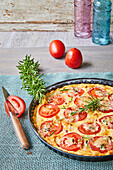 Tomato and mozzarella tart