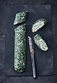 Spinach and goat's cheese roulade