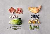 Ingredients for chicken saltimbocca