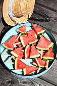 Wassermelonenspiesschen (zum Fasten)