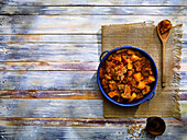 Lamb stew with beets