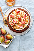 Fig and honey cake with walnuts