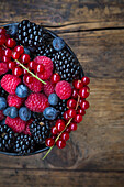 Wild berries in bowl