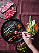 Shabu-Shabu - Japanese fondue with beef and duck