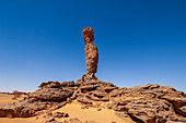 Rock formation called The Finger of Allah, Libya.
