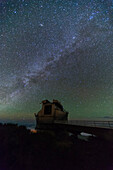Roque de los Muchachos Observatory beneath the Milky Way