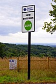 Low emission zone sign in Essex