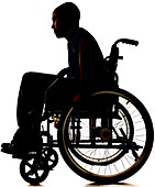 Young man in wheelchair