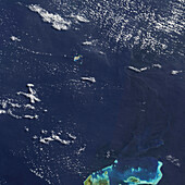 Hunga Tonga-Hunga Ha'apai volcanic island, satellite image