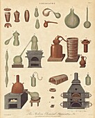 Chemistry equipment, early 19th century