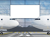 Aviation advertising, illustration