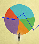 Business statistics, conceptual illustration