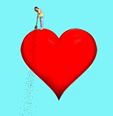 Heart health, conceptual illustration