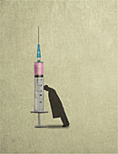 Vaccine hesitancy, conceptual illustration