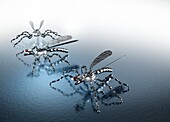 Insect spy drones, conceptual illustration