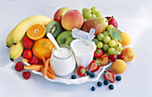 Organic yogurt with fresh fruit