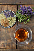 Tea blend with lavender and rosemary (for depressive moods)