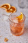 Bitter cocktail with orange
