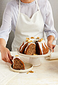 Walnut and rum Bundt cake