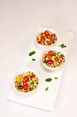 Fregula salad with cherry tomatoes