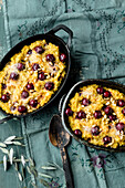 Millet bake with cardamom and cherries