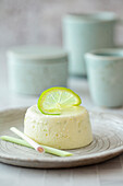 Mousse with lemongrass and curd cheese for Easter brunch