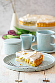 Gooseberry tart with meringue topping
