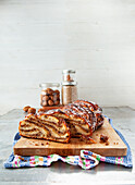 Nut and marzipan braided bread