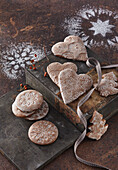 Gingerbread cookies with sugar icing