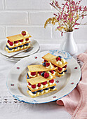 Mille feuilles with berries