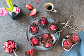 Strawberry chocolate muffins