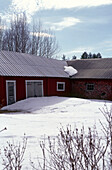 Exterior of timber barn