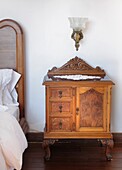 Lamp over bedside cabinet, Carmelo, Uruguay